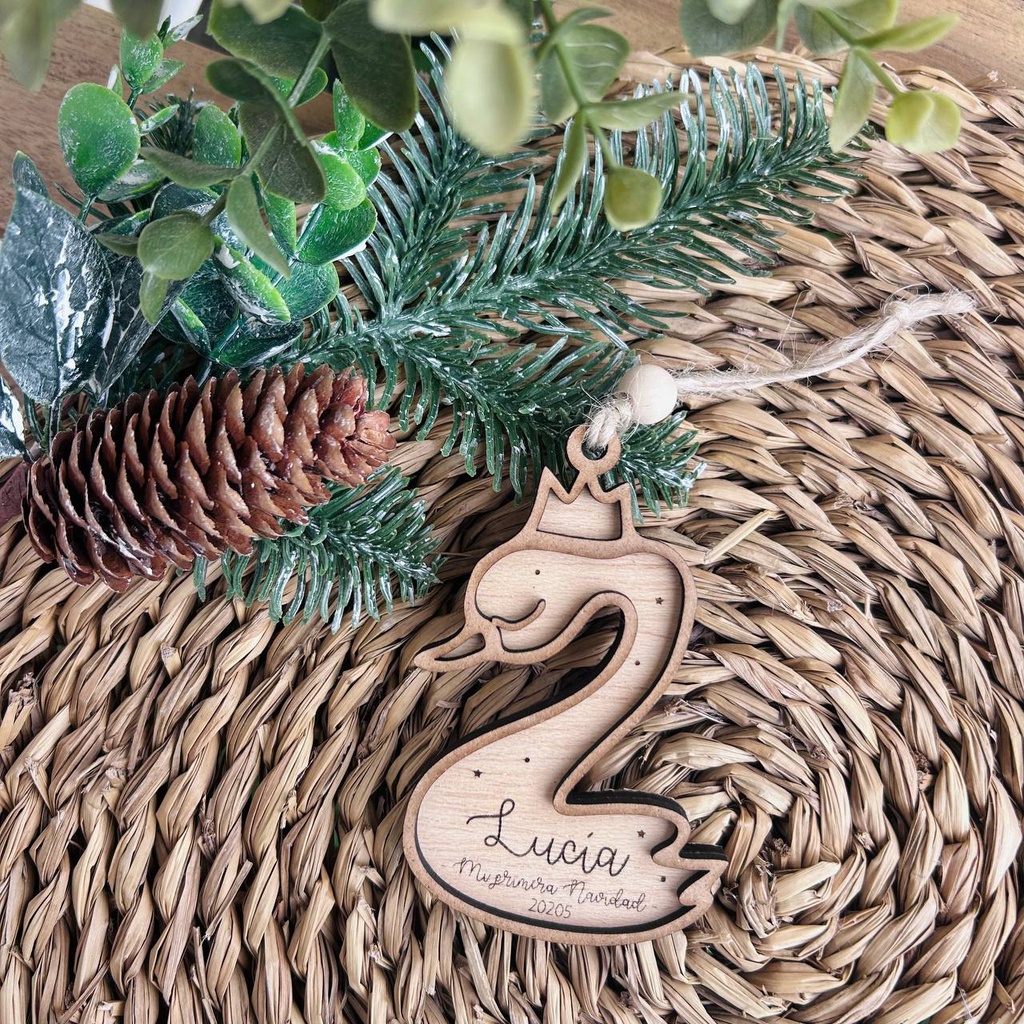 Adorno "Mi primera Navidad" cisne